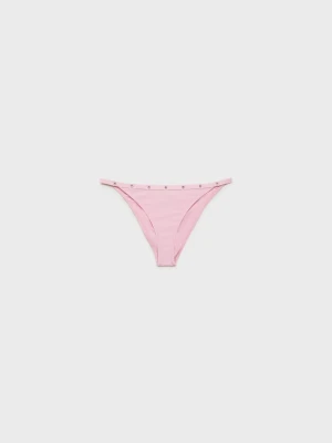 MANGO - Figi od bikini z ozdobnymi przelotkami różowy - - Kobieta