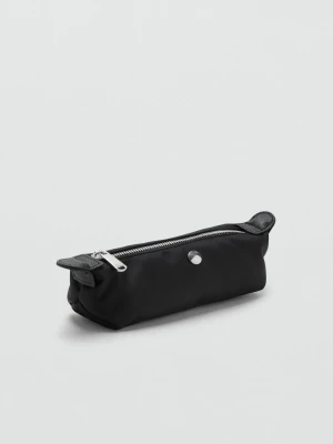 Mała kosmetyczka z nylonu na zamek czarny - Kobieta - Rozmiar uniwersalny - MANGO