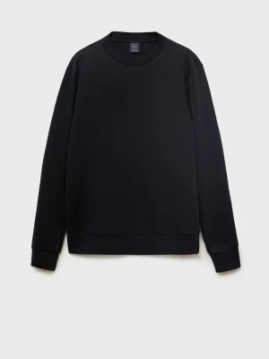 MANGO MAN - Bluza bawełniana regular fit granatowy - - Mężczyzna
