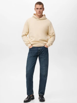 MANGO MAN - Bluza z kapturem regular fit kremowy / écru - - Mężczyzna