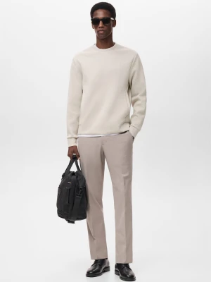 MANGO MAN - Bluza z kieszenią regular fit Thermolite® lodowy szary - - Mężczyzna