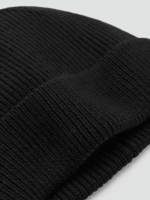 Czapka z prążkowanej wełny czarny - Mężczyzna - Rozmiar uniwersalny - MANGO MAN