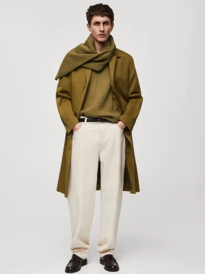 MANGO MAN - Dżinsy bawełniane relaxed fit kremowy / écru - - Mężczyzna