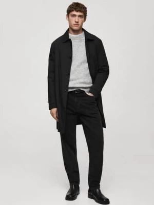 MANGO MAN - Dżinsy Bob regular fit black denim - - Mężczyzna