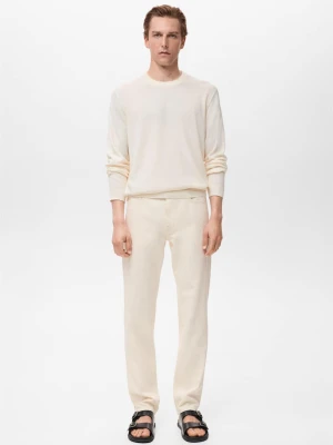 MANGO MAN - Dżinsy Bob regular fit kremowy / écru - - Mężczyzna