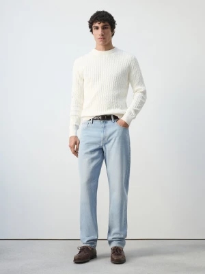 MANGO MAN - Dżinsy Bob regular fit rozbielony niebieski - - Mężczyzna