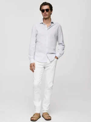 Zdjęcie produktu MANGO MAN - Dżinsy Jan slim fit biały - - Mężczyzna