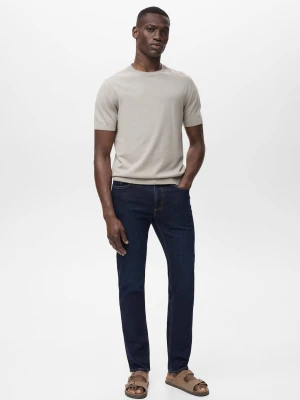 MANGO MAN - Dżinsy Jan slim fit ciemnoniebieskie niebieski - - Mężczyzna