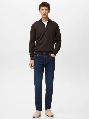 Dżinsy Jan slim fit ciemnoniebieskie niebieski - Mężczyzna - - MANGO MAN