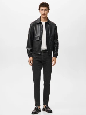 Dżinsy Jan slim fit czarne black denim - Mężczyzna - - MANGO MAN