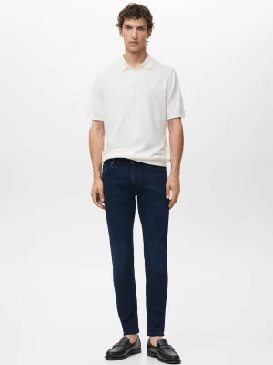 MANGO MAN - Dżinsy Jude skinny fit intensywny granatowy - - Mężczyzna