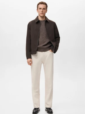 MANGO MAN - Dżinsy Moby straight fit kremowy / écru - - Mężczyzna