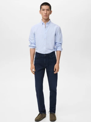 MANGO MAN - Dżinsy Patrick slim fit ciemnoniebieskie intensywny granatowy - - Mężczyzna