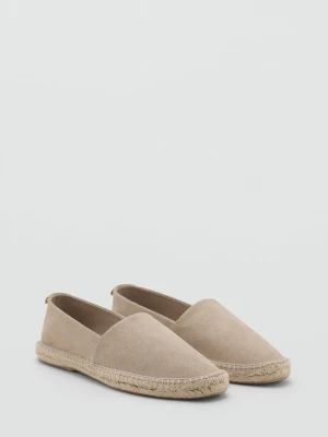 MANGO MAN - Espadryle z dwoiny na jutowej podeszwie piaskowy - - Mężczyzna
