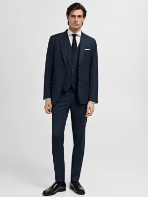 MANGO MAN - Garniturowa kamizelka slim fit ciemnogranatowy - - Mężczyzna