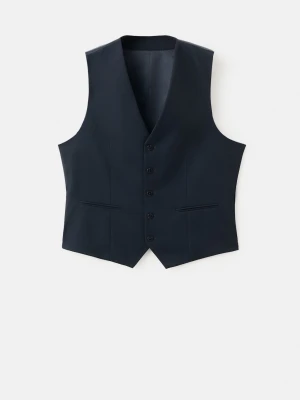 MANGO MAN - Garniturowa kamizelka slim fit granatowy - - Mężczyzna