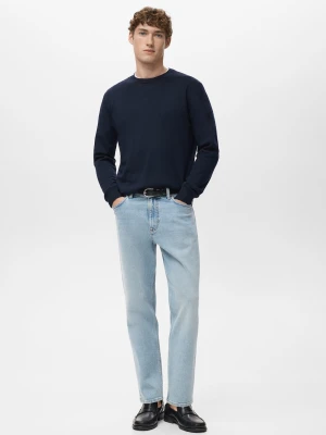 MANGO MAN - Jeansy Ben cropped tapered fit jasnoniebieski - - Mężczyzna