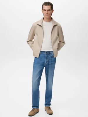 MANGO MAN - Jeansy Lori tapered fit ciemnoniebieski - - Mężczyzna