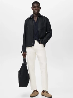 MANGO MAN - Jeansy Lori tapered fit złamana biel - - Mężczyzna
