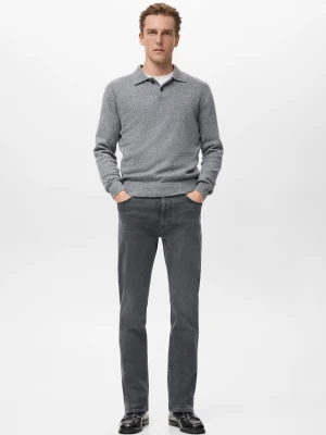 MANGO MAN - Jeansy Patrick slim fit Ultra Soft Touch jasnoszary denim - - Mężczyzna