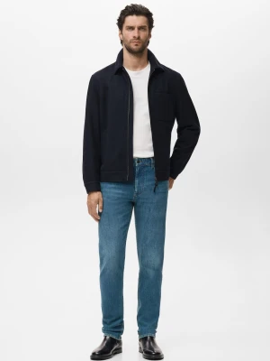MANGO MAN - Jeansy Patrick slim fit Ultra Soft Touch miętowa zieleń - - Mężczyzna
