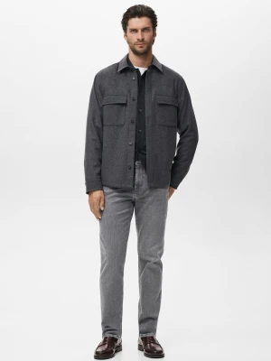 MANGO MAN - Jeansy Patrick slim fit Ultra Soft Touch szary denim - - Mężczyzna