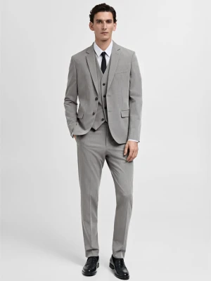 MANGO MAN - Kamizelka garniturowa Paris super slim fit szary - - Mężczyzna