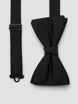 MANGO MAN - Klasyczna muszka z drobną teksturą czarny - Rozmiar uniwersalny - Mężczyzna