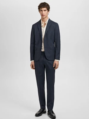 MANGO MAN - Koszula garniturowa super slim fit z bawełny ze stretchem kremowy / écru - - Mężczyzna