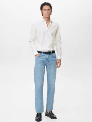 MANGO MAN - Koszula slim fit z 100% bawełny czarny - - Mężczyzna