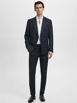 MANGO MAN - Koszula slim fit z bawełny 100% biały - - Mężczyzna