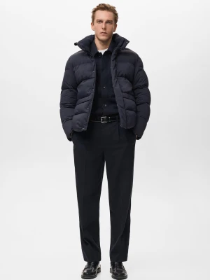 Krótka pikowana kurtka water repellent granatowy - Mężczyzna - - MANGO MAN