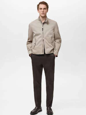 MANGO MAN - Kurtka bawełniana water repellent lodowy szary - - Mężczyzna