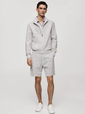 MANGO MAN - Kurtka bomber water repellent lodowy szary - - Mężczyzna