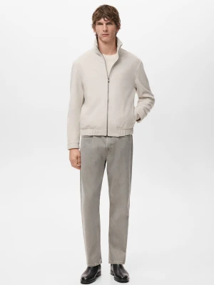 Kurtka z tkaniny z zamkiem błyskawicznym piaskowy - Mężczyzna - - MANGO MAN