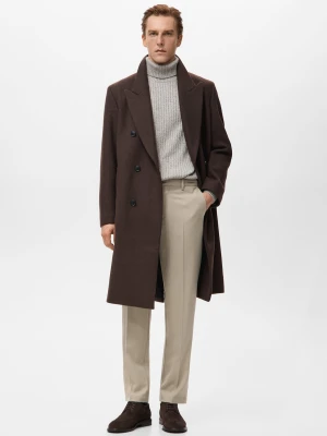 MANGO MAN - Lejące spodnie regular fit piaskowy - - Mężczyzna