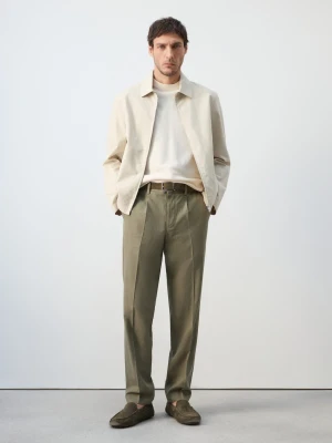 Lekka kurtka z bawełny i lyocellu beżowy - Mężczyzna - - MANGO MAN