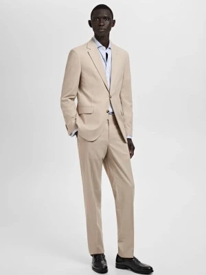 MANGO MAN - Marynarka garniturowa Milan slim fit beżowy - - Mężczyzna