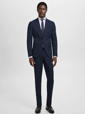 MANGO MAN - Marynarka garniturowa Milan slim fit ciemnogranatowy - - Mężczyzna