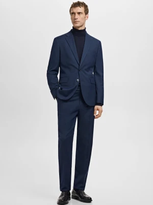 MANGO MAN - Marynarka garniturowa Milan slim fit ciemnogranatowy - - Mężczyzna