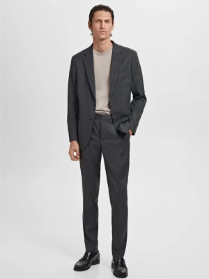 MANGO MAN - Marynarka garniturowa Milan slim fit ciemnoszary - - Mężczyzna