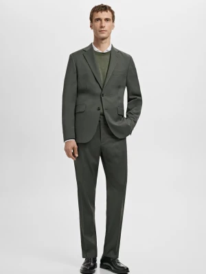 MANGO MAN - Marynarka garniturowa Milan slim fit khaki - - Mężczyzna