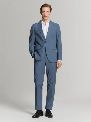 MANGO MAN - Marynarka garniturowa Milan slim fit niebieski indygo  - - Mężczyzna