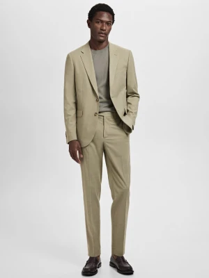 MANGO MAN - Marynarka garniturowa Milan slim fit zielony - - Mężczyzna