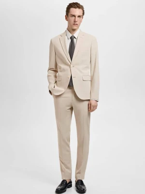 MANGO MAN - Marynarka garniturowa París super slim fit beżowy - - Mężczyzna