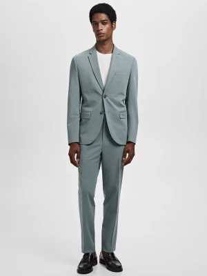 MANGO MAN - Marynarka garniturowa París super slim fit bladozielony - - Mężczyzna