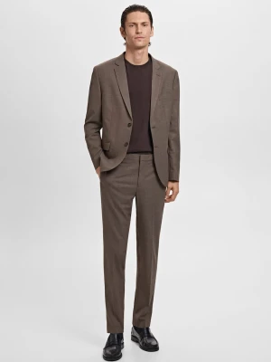 MANGO MAN - Marynarka garniturowa París super slim fit brązowy - - Mężczyzna