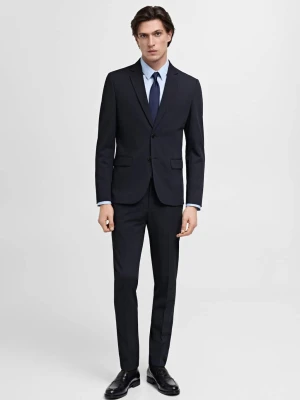 MANGO MAN - Marynarka garniturowa París super slim fit ciemnogranatowy - - Mężczyzna