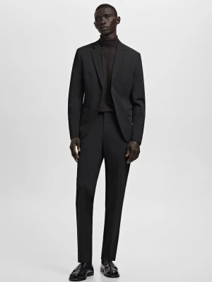 MANGO MAN - Marynarka garniturowa París super slim fit czarny - - Mężczyzna
