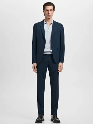 MANGO MAN - Marynarka garniturowa París super slim fit niebieski indygo  - - Mężczyzna